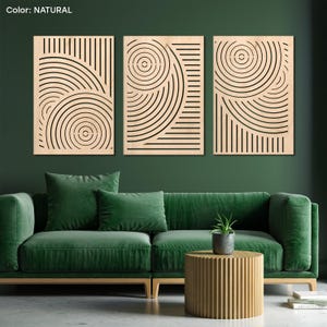 Geometric wood wall art panel, Geometric wood wall set of 2 panels, Abstract wood wall art, Geometric wood wall art latge