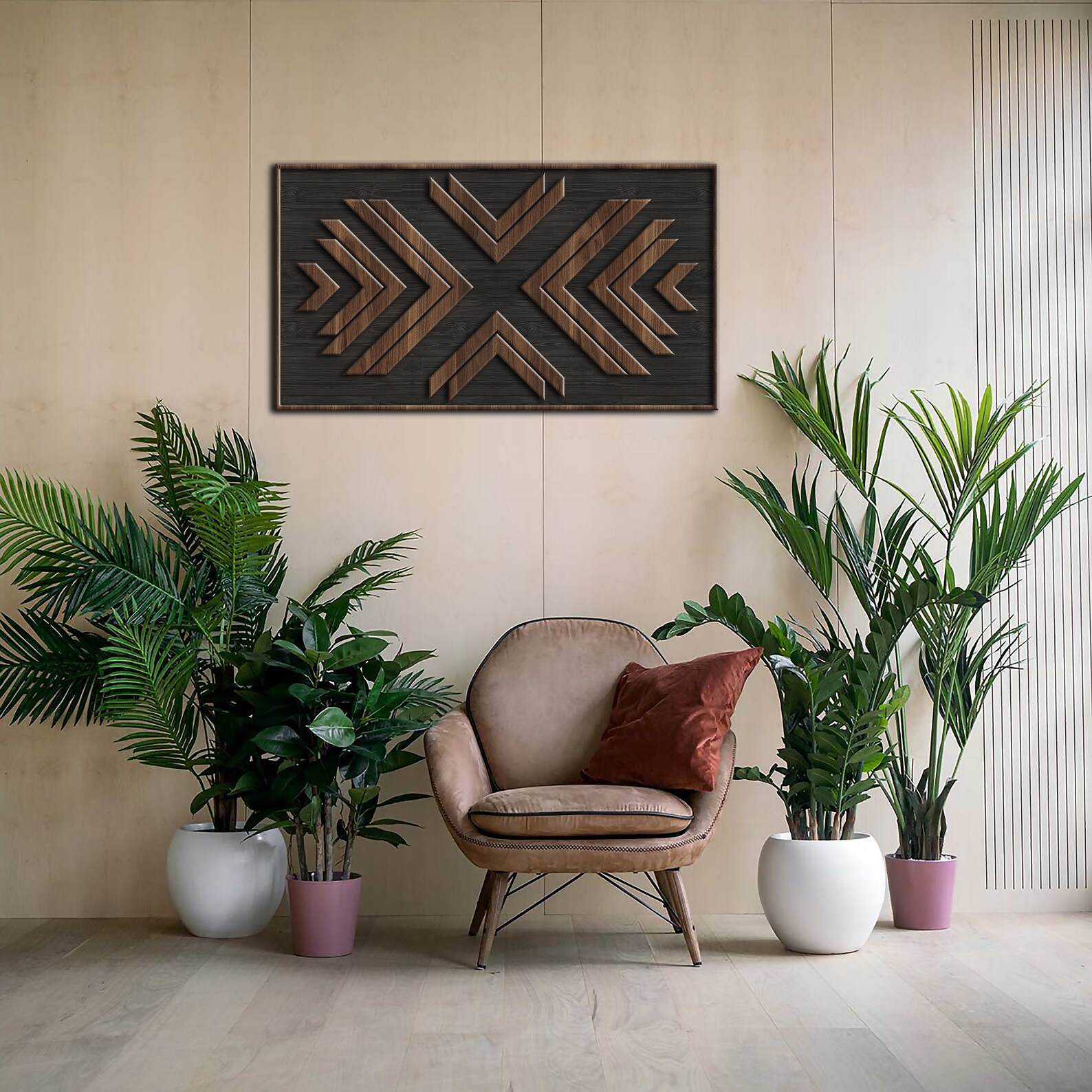 Native Wood Wall Art Native Wall Decor Chevron Wood Wall Etsy