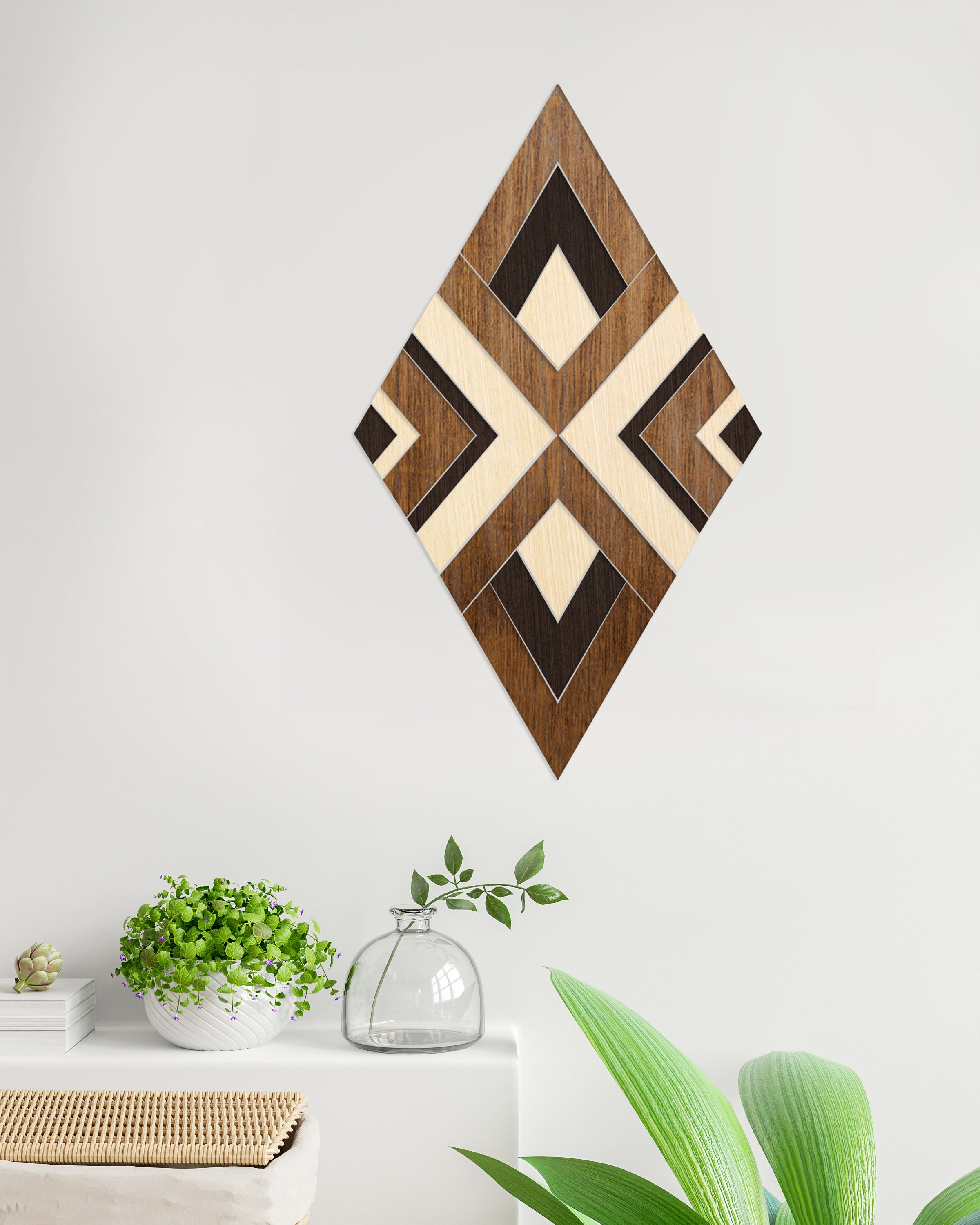 Native Wood Wall Art Geometric Wood Wall Decor Reclaimed Etsy