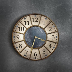 Industrial style wall clock, Retro wall clock, Old wall clock, Minimalist wall clock, Rustic wall clock, Antique wall clock,Large wall clock