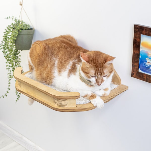 Wall mounted cat shelf,Pet furniture,Wooden cat shelf,Cat bed furniture,Cat bed wall,Cat bed modern,Cat wall furniture
