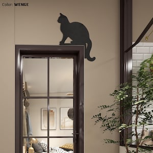 Katzentür Topper, Katzentür Ecke, Holz Tür Ecke, Katzen Tür Dekor, Katzen Türschild, Tür Ecke Topper, Türrahmen Ecke, Tür Ecke Dekor