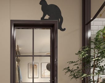 Cat door topper, Cat door corner, Wood door corner, Cat door decor, Cat door hanger, Door corner topper, Door frame corner,Door corner decor