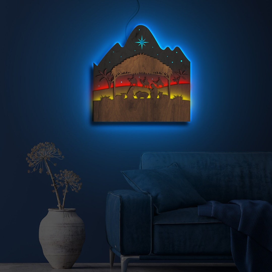 Nativity Neon Sign, Nativity Light Box, Christmas Neon Lights