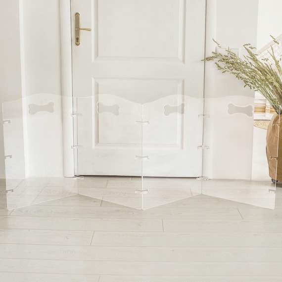 Cancelletto Per Cani E Gatti In Acrilico Trasparente - 50x60 Cm, Barriera Interna Per Separare Stanze O Proteggere Aree