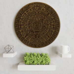 Aztec Calendar Wood Aztec Calendar Wall Art Aztec Calendar Wall Sign