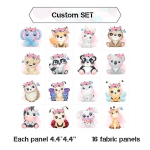 Baby-Quiltstoffpaket für Mädchen, Stoffschnipsel zum Quilten, niedliche Stoffreste, Stoffreste, 11,5 cm Charm-Packung