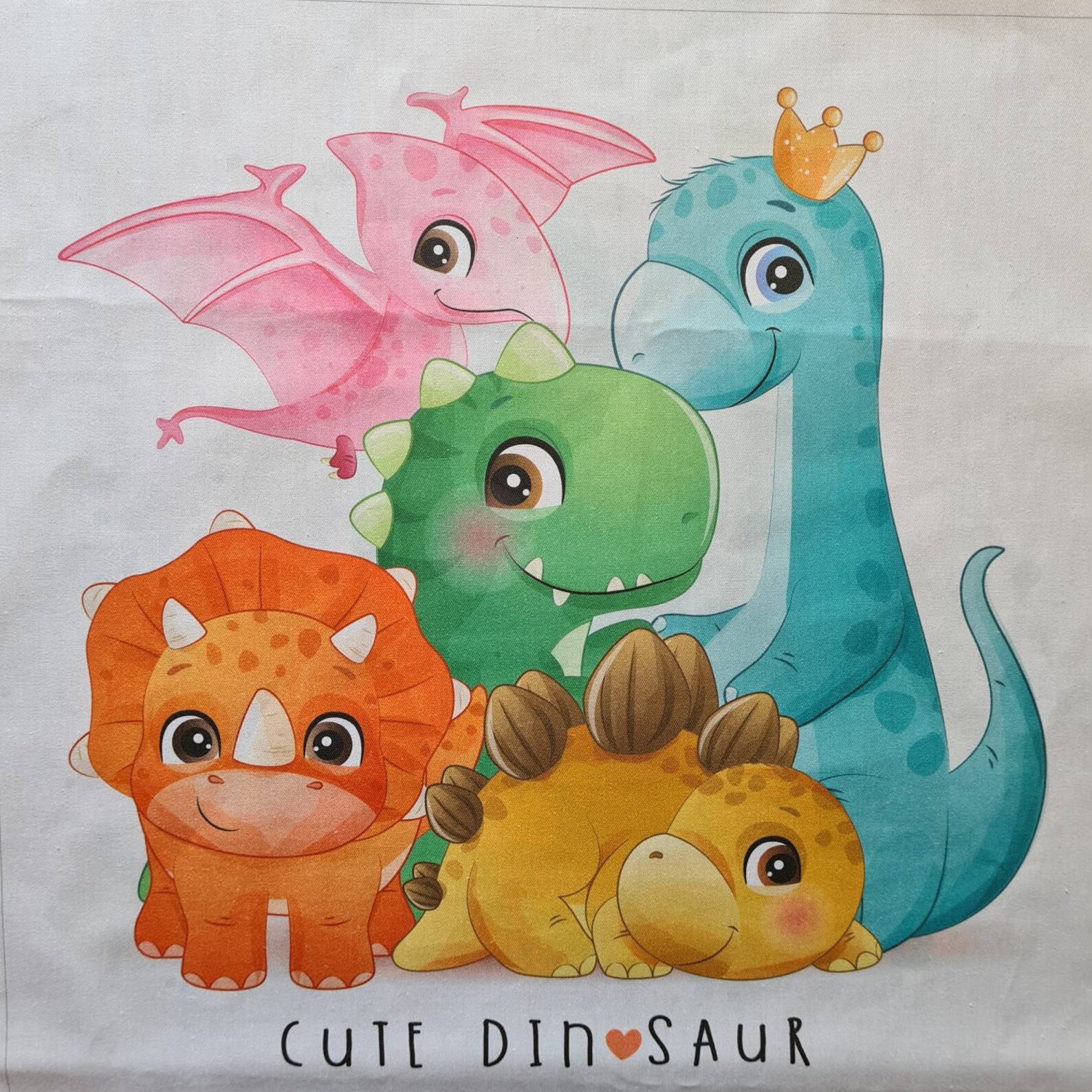 Baby dinosaur fabric panels Cute dinosaur quilt panels Etsy