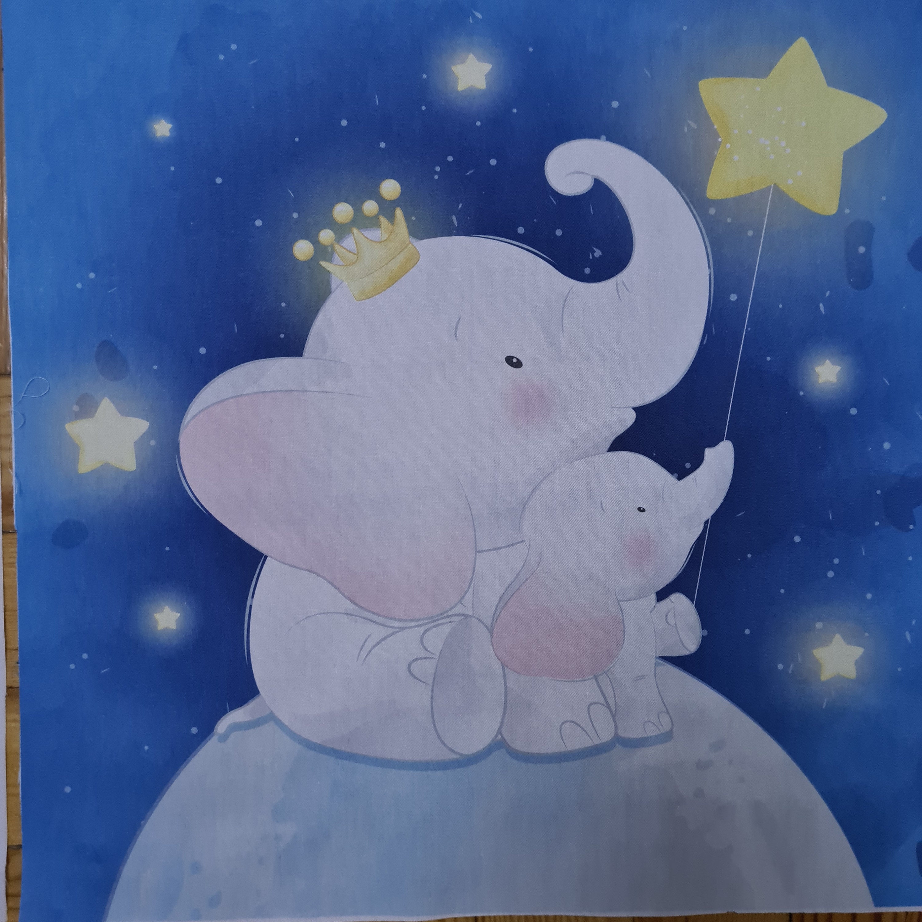 Baby elephant fabric panels for quilting Fabric bundle for | Etsy