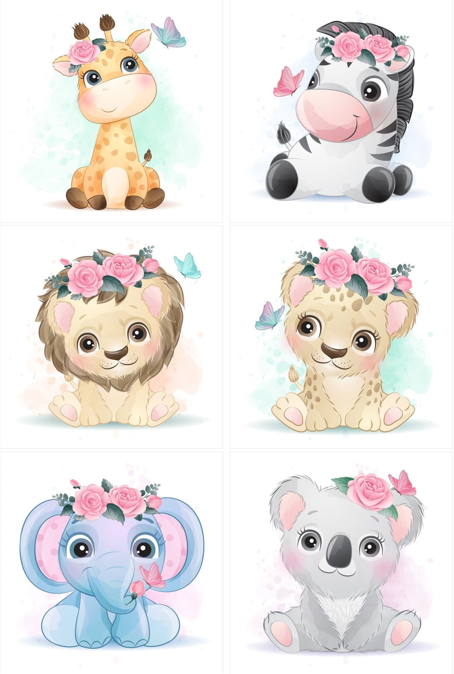 Baby Animal Fabric Panels for Quilting Quilt Fabric Bundle Etsy