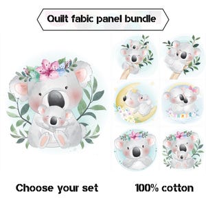 キルティング用コアラ生地パネル、キルト生地バンドル、ベビーブランケット生地