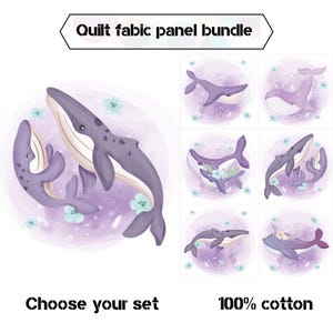 Niedliche Wal Stoffe, Stoffpaket für Baby Quilts, Stoffpaket für Kinder