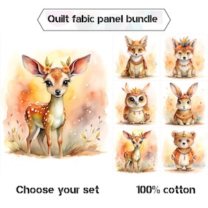 Wunderschöner Baby Quilt Stoff, süsser Waldtier Quilt Stoff, süsser Waldtier Stoff, Patchwork Stoff zum quilten