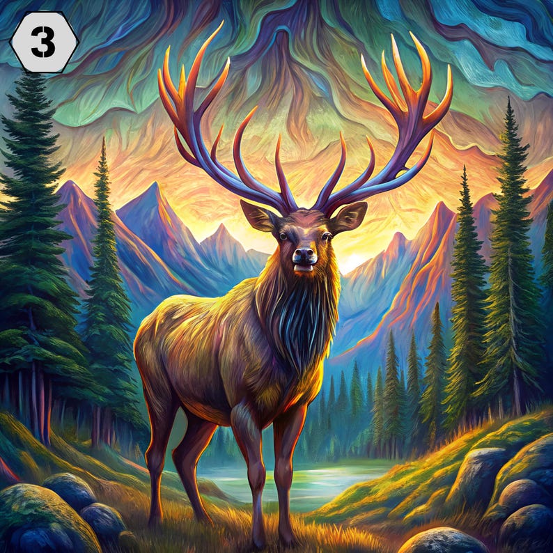 Elk Fabric Panels for Quilts, Wildlife Fabric Panels for Quilting,deer ...