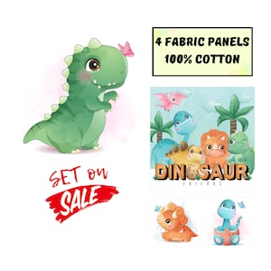 Dinosaurier Stoff Panel, Dinosaurier druckt Stoff zum Verkauf