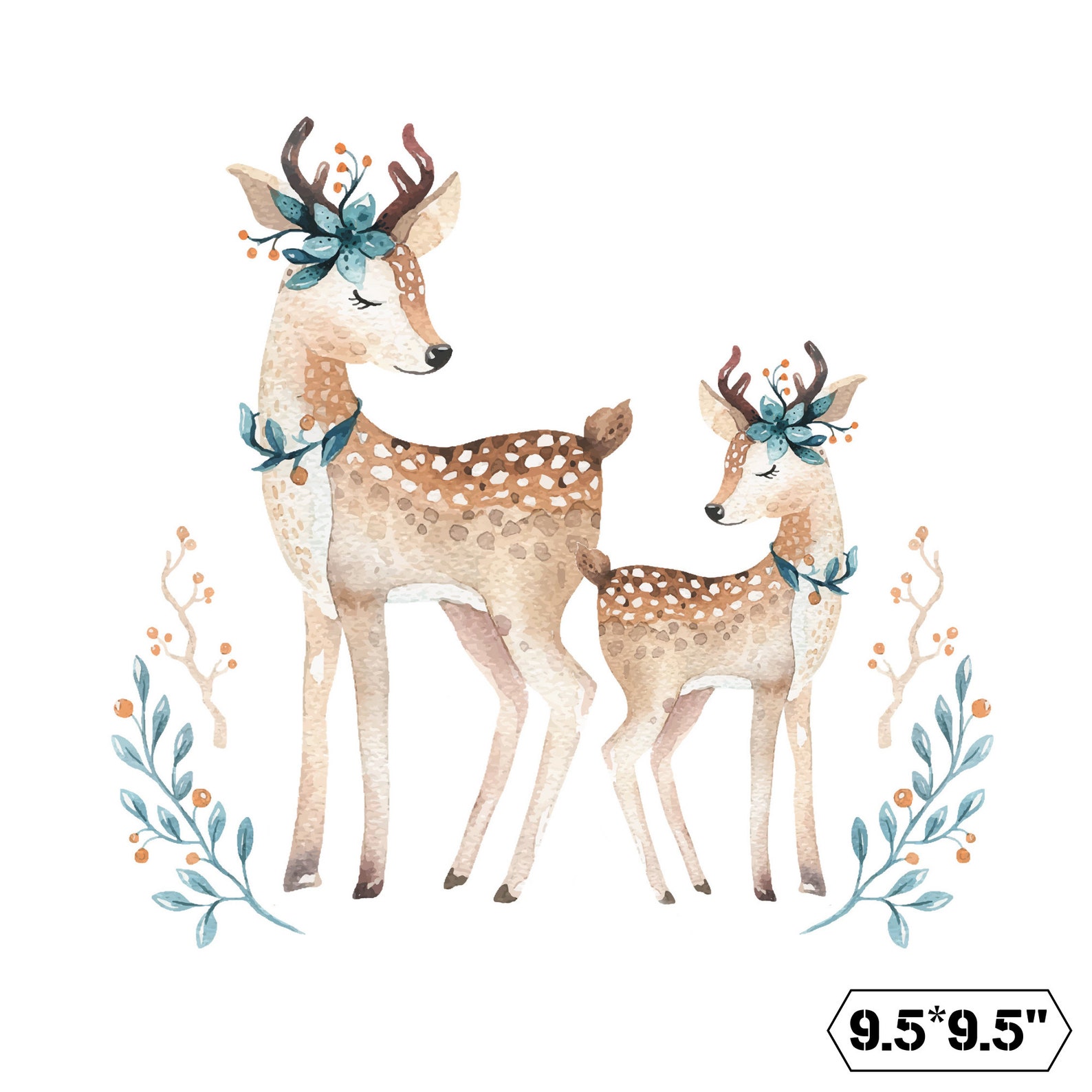 Baby deer fabric panels for quilting Boho animals fabric Etsy