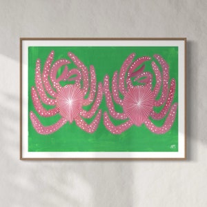 Pink crabs. Original art painting. Giclee print. Kids children’s bedroom. Home decor. Nancy Mckie.