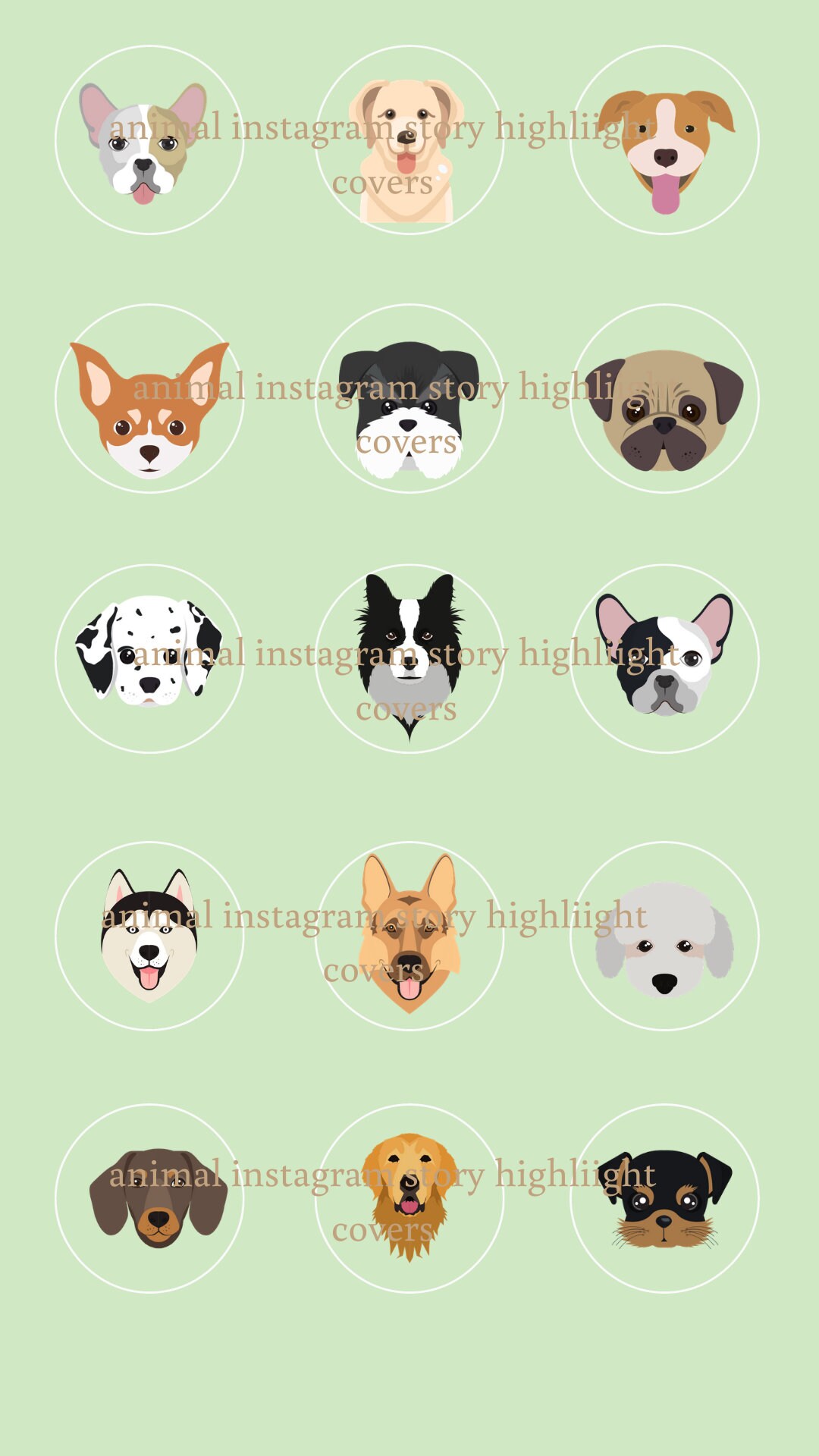 DOG and PET Instagram Story Highlight Covers Etsy