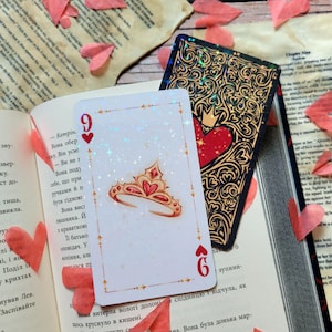 Holografische bladwijzer "Nine of Hearts-kaart"