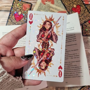Marcapáginas holográfico "Tarjeta Reina de Corazones"