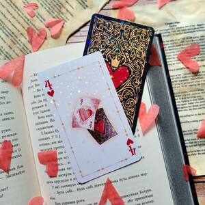 Marque-page holographique « Quatre de coeur »