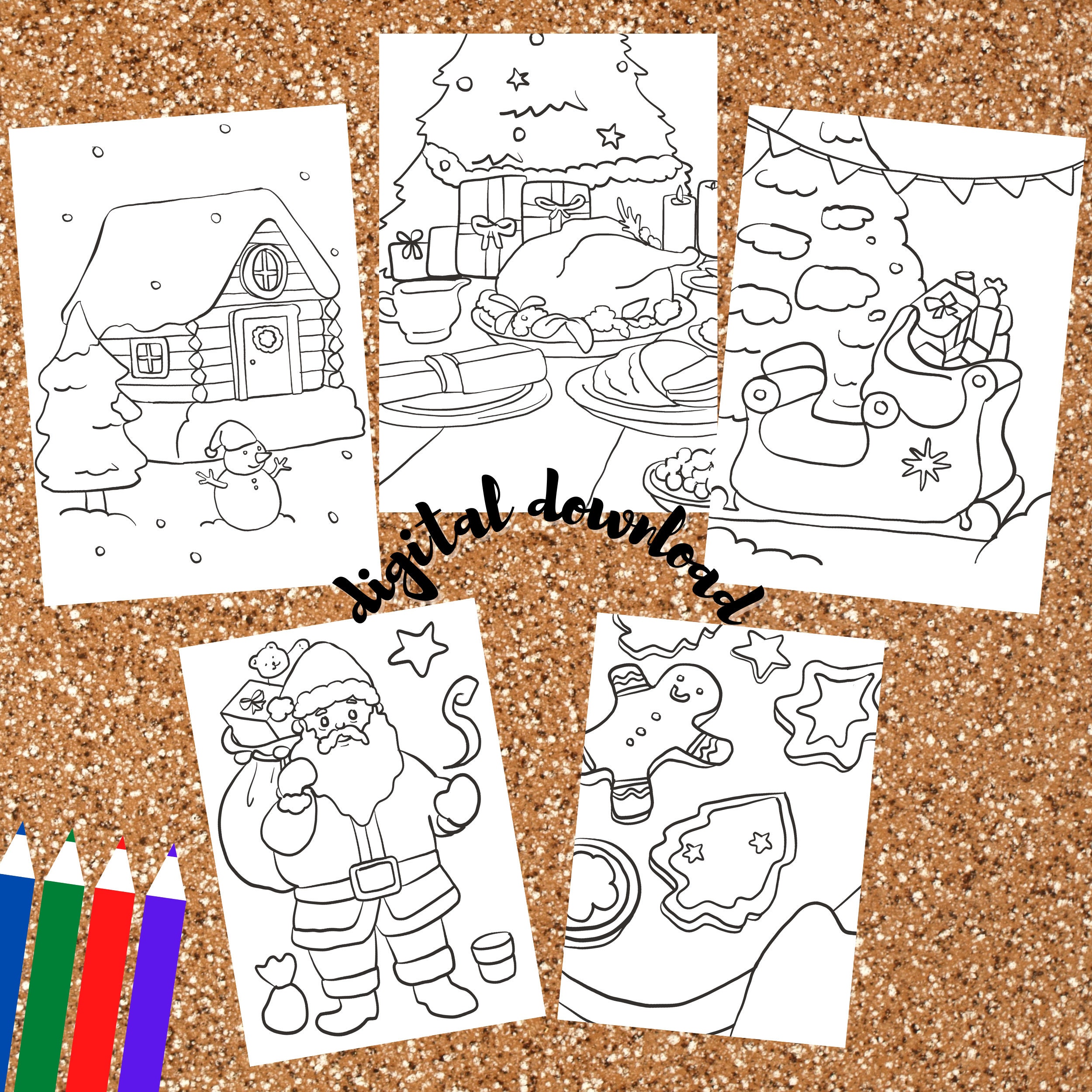 Printable Coloring Pages, Christmas Printables, Christmas Coloring