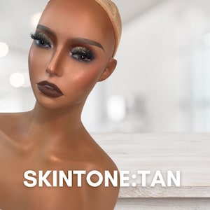 Custom Glam Mannequin Head Makeup Transformation/Makeover for Wig, Jewelry, Hat, Accessory and Product Displays & More