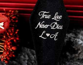 wedding coffin ring box, gothic ring box, coffin ring bearer till death coffin box, coffin decor, til death wedding, gothic wedding