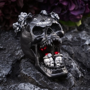 ring bearer gothic, skull ring bearer