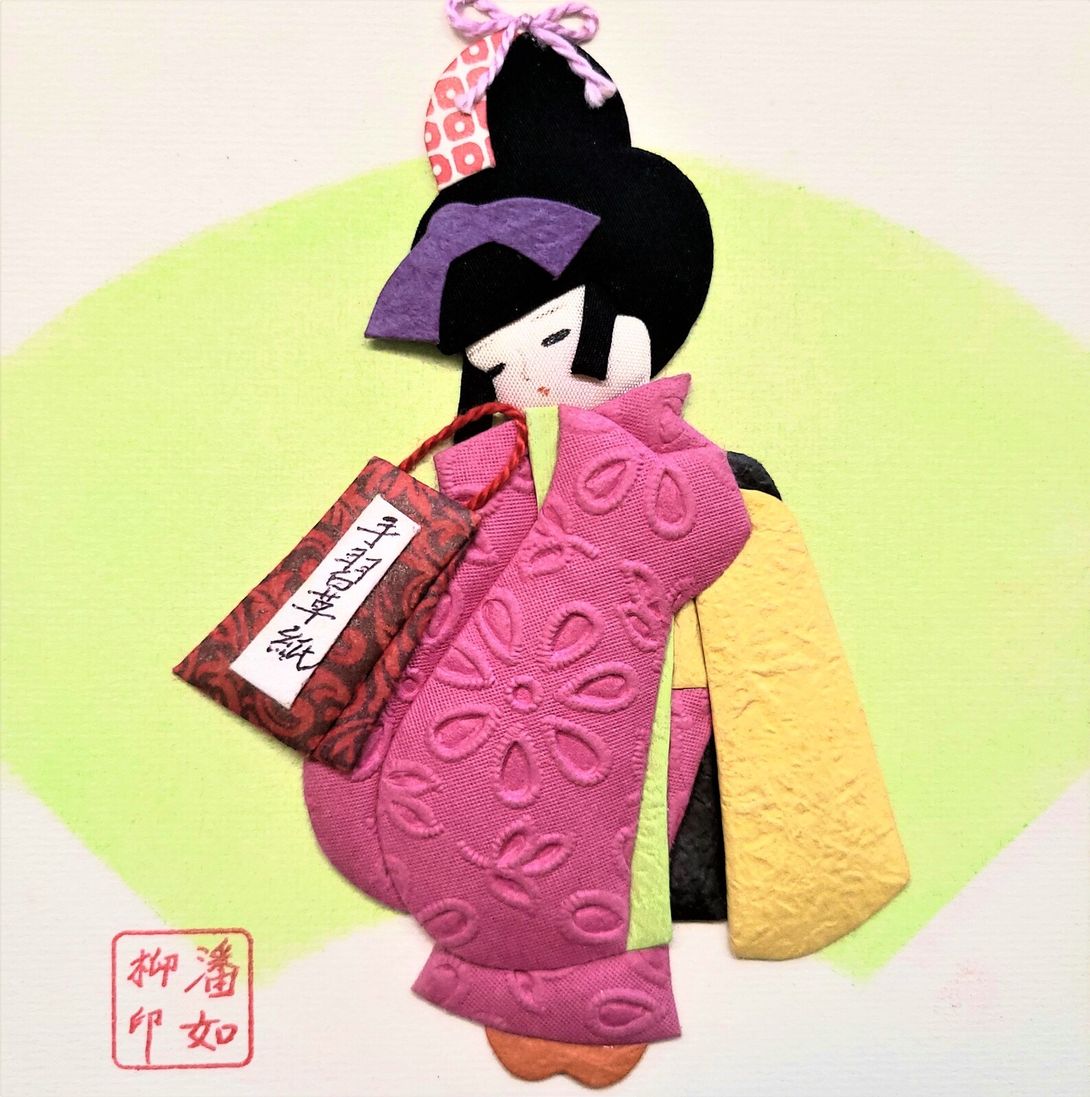 Oshie Kurumie Craft Traditional Japanese Art Wall Display Etsy