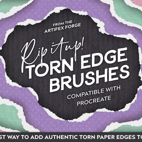 Rip It Up Torn Edge Procreate Brushes Etsy Canada