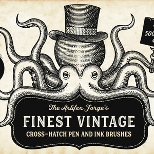 Finest Vintage - Illustrator Brushes