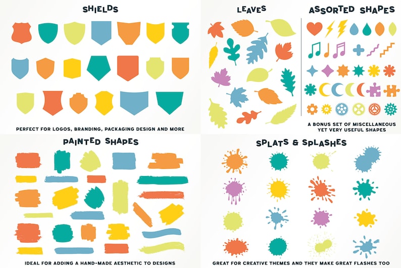 Essential Shapes The Essential Shapes Library - Procreate Brush Stamps - Etsy