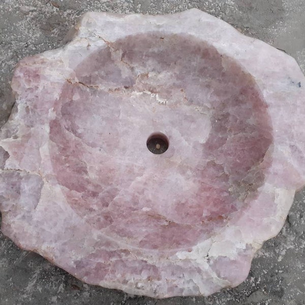 Rose Quartz Stone Sink, Wash Basin, Quartz Stone Sink, Quartz Stone Wash Basin