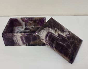 Amethyst Box | Gemstone Box | Crystal Jewelry Box | Trinket Box | Keepsake Box | Ring Box | Treasure Box | Gift Item