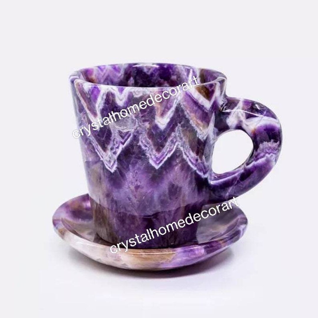 Ceramic Coffee Travel mug with handle, Amethyst Purple with black lid  pottery - BlueRoomPottery plus (+)