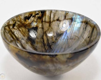 LABRADORITE BOWL, Natural, Stone, Hand Carved ,Gemstone ,Gift Bowl, Home Decor, Room Decor