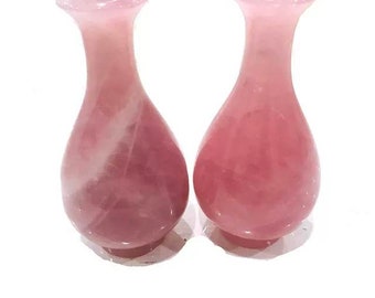 Rose quartz vase -rose quartz -vase -gemstone vase -pot -flower pot -pink quartz -gemstone carvings -handmade -stone carving