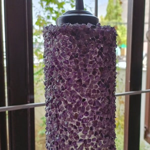 Amethyst Lamp,  Hanging Light, amethyst Geode lamp, Healing Lamp, Gift, Living room Lamp, Home Lighting Decor, Wedding Decor