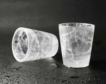 Bergkristall Schnapsglas, Crystal Quartz Barware Gläser, Schnapsglas, Wodka-Glas, Whisky-Schnapsglas, benutzerdefinierte Tequilla Glas, Geschenk für ihn