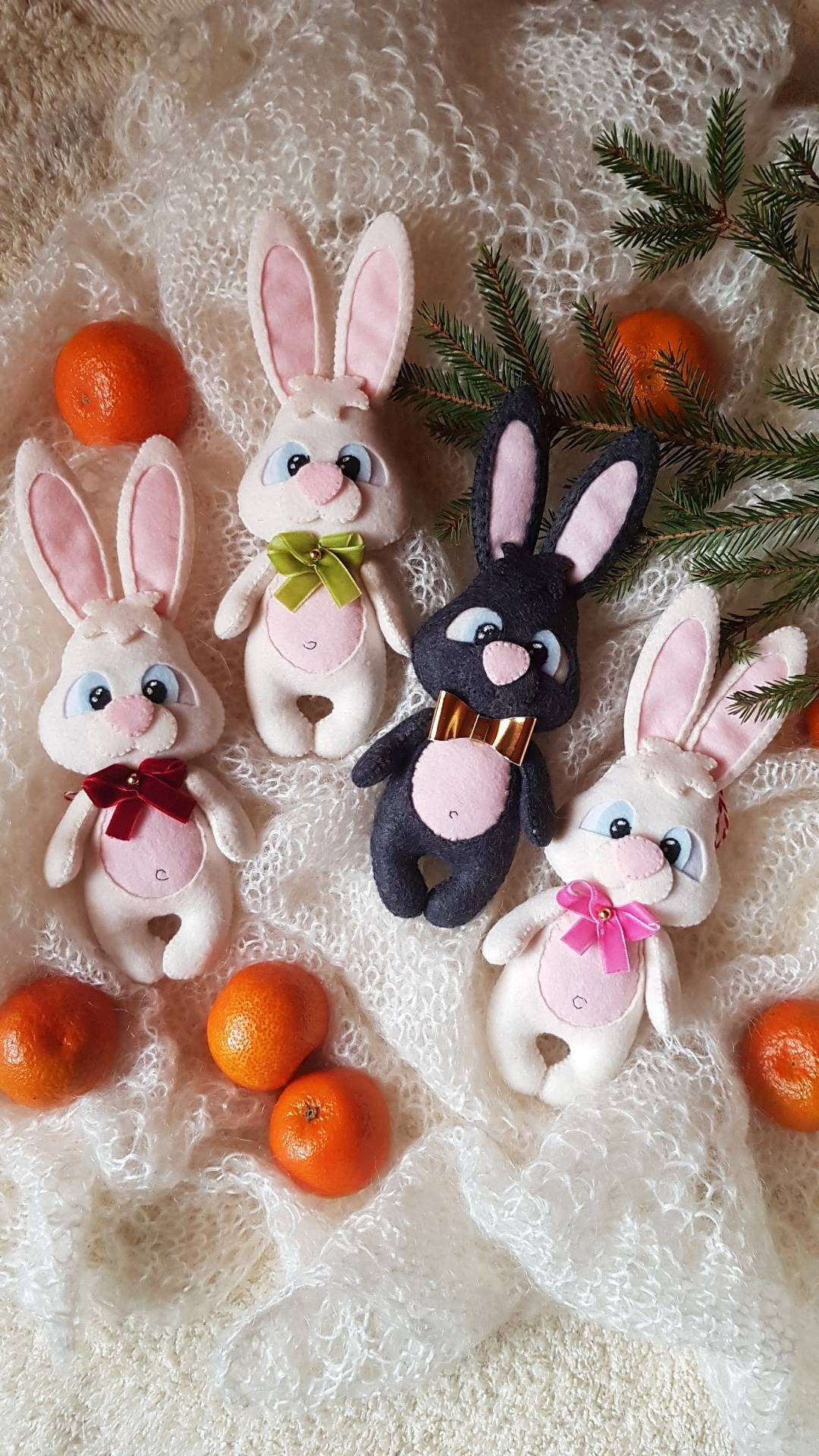 Rabbit Christmas Ornaments 