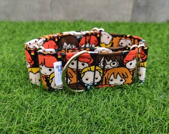 Harry dog collar, printed martingale, greyhound anti-escape collar, adjustable collar, personalized martingale collar, Christmas gift