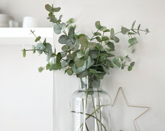 Faux Eucalyptus, Artificial Eucalyptus Stems Tall, Artificial Flower Foliage, Wedding Greenery, Fake Plant, Fake Eucalyptus Branches