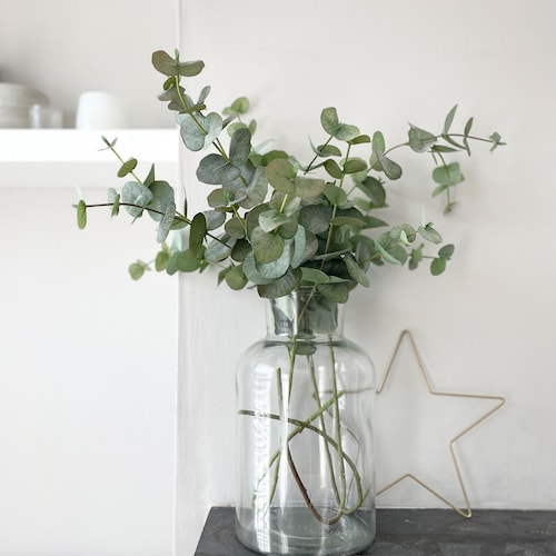 Artificial Eucalyptus Stems – Tall Faux Greenery for Wedding Decor, Realistic Fake Eucalyptus Branches for Home Arrangements