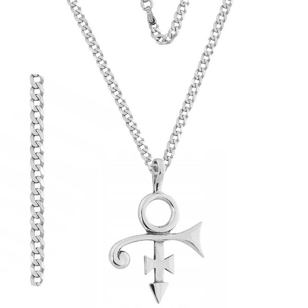 Naszyjnik, Łańcuszek i Zawieszka srebrna 925, Prince Love Symbol, Symbol mężczyzny i kobiety