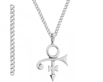 Collier, chaîne et pendentif en argent 925, Symbole Prince Amour, Symbole d'un homme et d'une femme