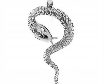 Pendentif, pendentif, argent 925, serpent, vipère