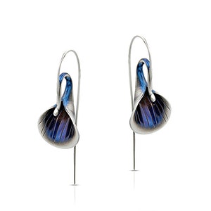 Calla lily earrings beautiful flower handmade silver 925