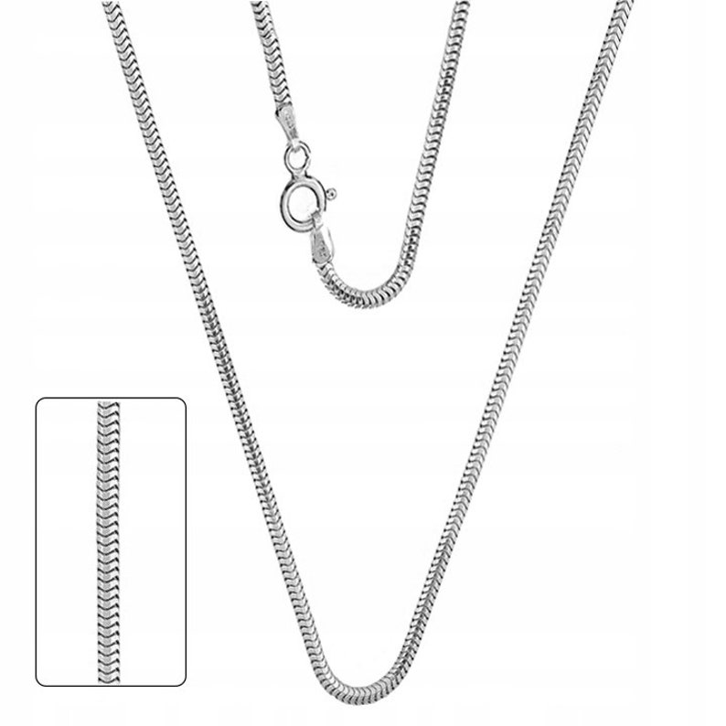 Zilveren ketting, slangenketting, slangenketting, dunne ketting, dikke ketting, herenketting, damesketting, cadeau afbeelding 2