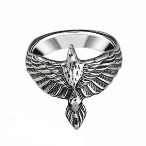 Pierścionek srebrny, Pierścionek z orłem, Orzeł, Piękny pierścionek, zdjęcie 2
